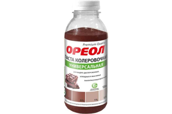 Колеровочная паста универсальная ОРЕОЛ шоколад (22) 100 мл