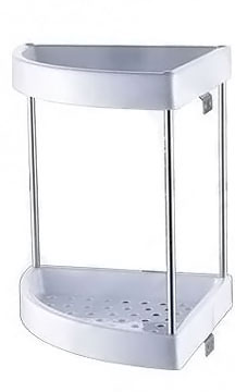 Полка пластик. угловая 2-х ярусная 240*240 *260мм G83312 GOTA ROCIO® (331-2) 1/10 европодвес /83312