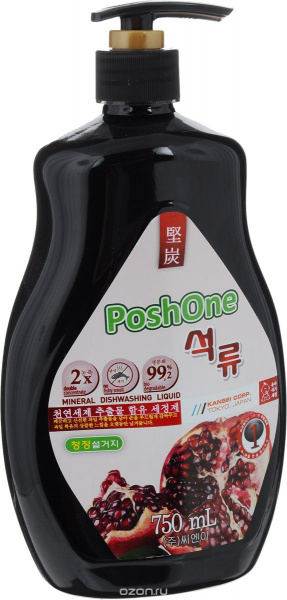 Пош Ван средство для мытья посуды,овощей,фруктов с экстр. Граната 750мл.*1/12 29021