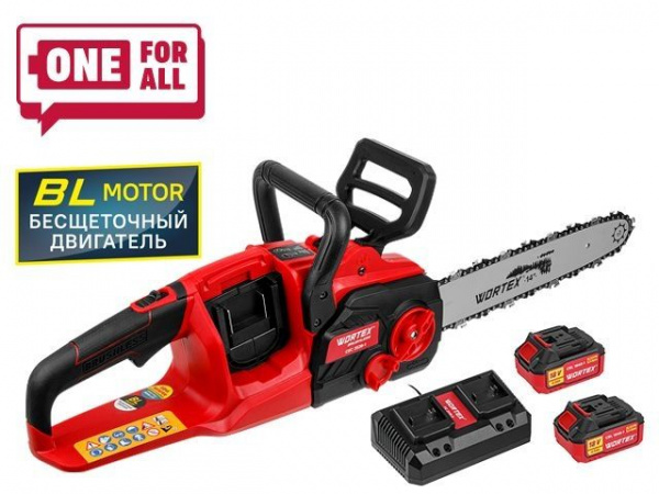 Аккум. пила цепная WORTEX CEC 3536-1 шина 35 см (14"), 3/8" LP, 1.3 мм с акб и зу ALL1 МЕГА АКЦИЯ (Б