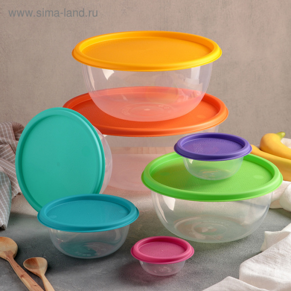 Набор мисок РАДУГА 7шт, цвет МИКС 4421526
