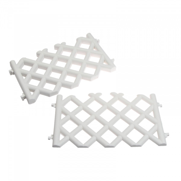 Ограждение 41 х 278 см, 4 секции, пластик, белое, "BAROKKO" Greengo 6629118