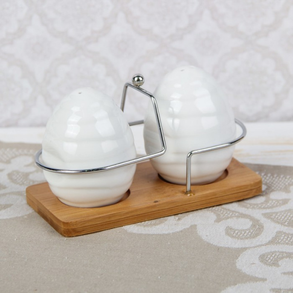 Набор для специй на дер. подставке 2шт "Эстет.Холмы" /110218