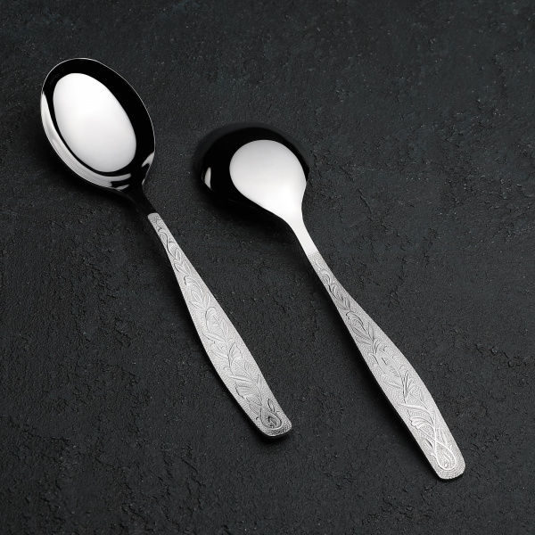 Ложка столовая «Уралочка», толщина 2 мм, цвет серебряный /882872