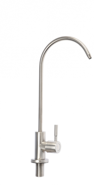 Кран для всех видов бытовых фильтров ZEIN К-04, нержавеющая сталь, сатин /10198206