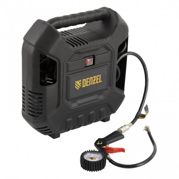 Компрессор воздушный DL1100 1.1 кВт, 180 л/мин, с набором аксессуаров Denzel/58005