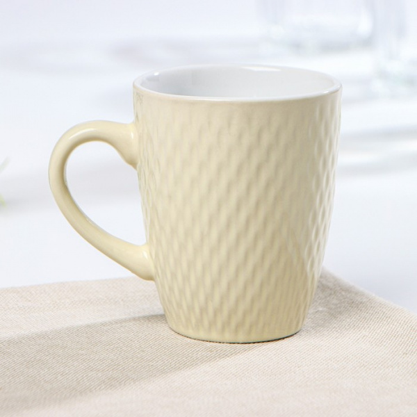 Кружка керамическая «Лилу», 190 мл, цвет бежевый /3714614