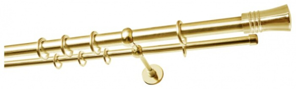 Карниз 690 двухрядный D16 200см Латунь