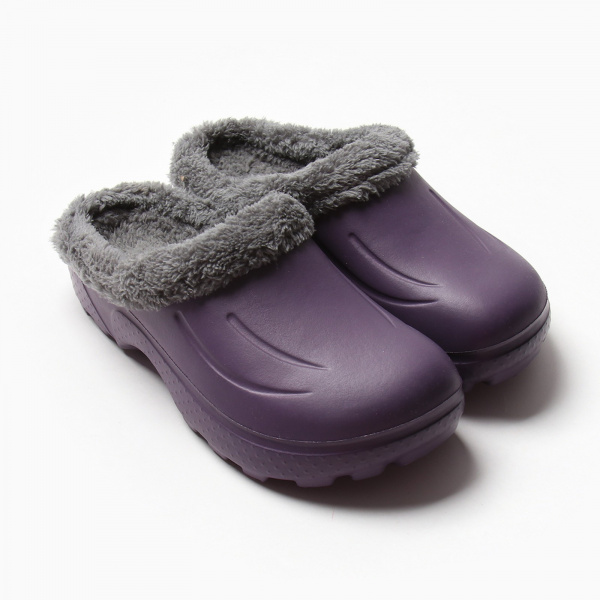 Сабо женские утепленные "Монтана" цвет баклажан, размер 39 /9882183