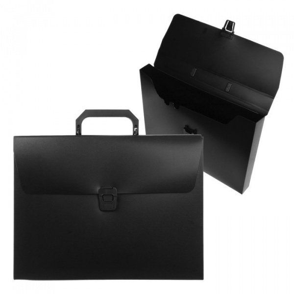 Папка-портфель А4, 1 отделение, цвет черный /3258458