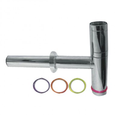 Сифон для умывальника без выпуска"TEOS" 1 1/4" хром