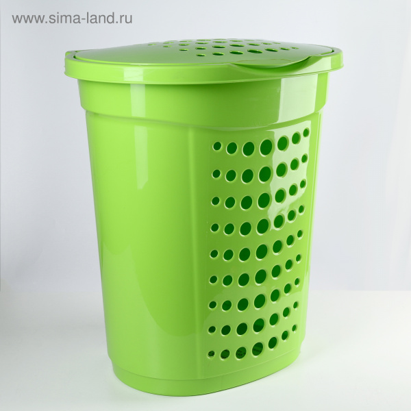 Корзина для белья 60л. цвет оливковый 4355035