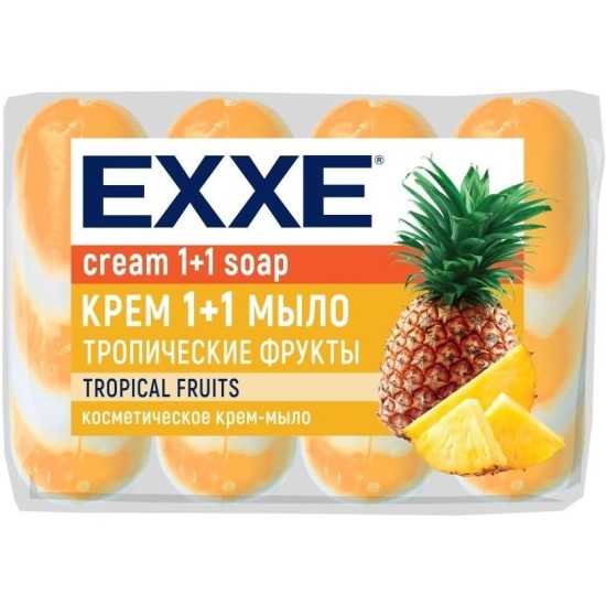 Крем-мыло EXXE 1+1 Тропические фрукты, 4*75 г