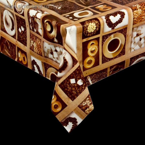 Клеенка столовая на ткани КОФЕ 1107392 *25