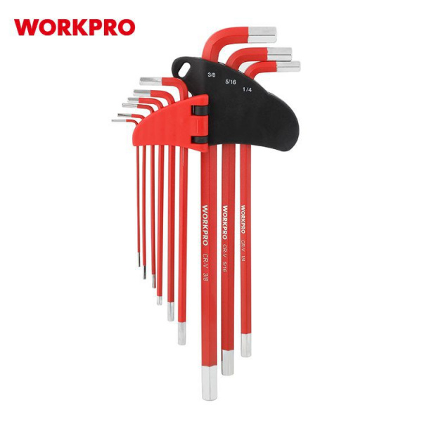 Набор ключей удлинённых шестигранных 9шт (ДЮЙМОВЫЕ) WORKPRO