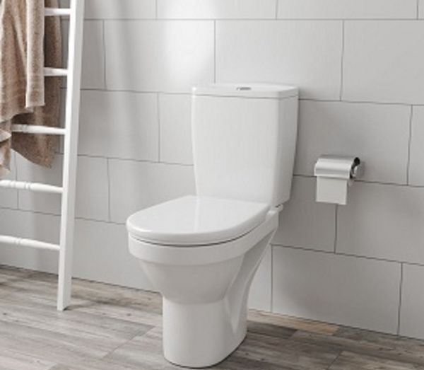 Унитаз-компакт "Атлас" HOME De Luxe (GESSO) белый, 2 ур. арм, сиденье полипропилен