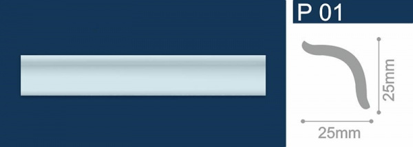 Плинтус Р 01 1м голубой