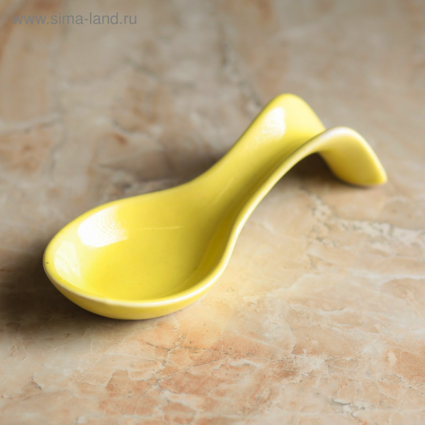 Подставка под ложку, жёлтая, 15 см 2948958