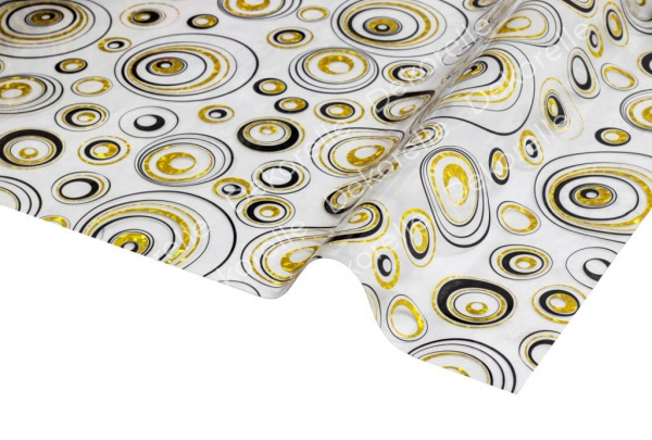Клеенка силиконовая Dekorelle 023-Y (прозрачный фон) размер 0,8*20м/54316