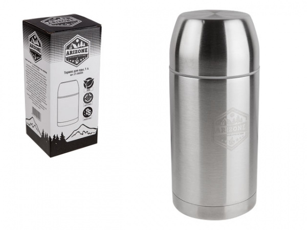Термос для еды, 1 л, нержавеющая сталь, ARIZONE (универсальный термос) 27-290000