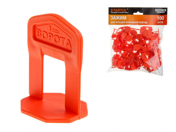 Зажим для укладки каф. плитки 100 шт. STARTUL STANDART (ST4307-100)