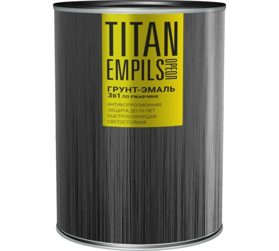 Грунт-эмаль по ржавчине ОРЕОЛ TITAN серый 10 кг