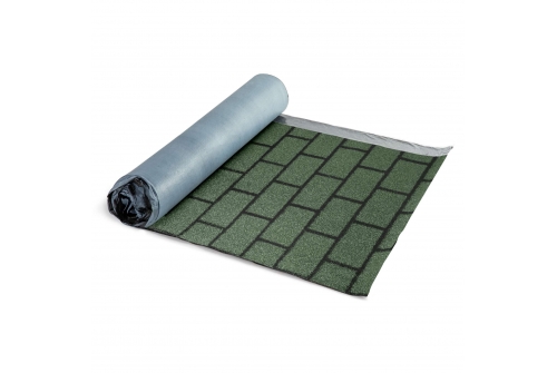 Рулонная черепица КИРПИЧНАЯ КЛАДКА (ЗЕЛЕНАЯ)