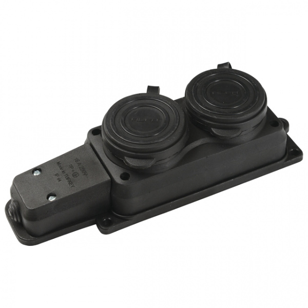 Колодка двойная однофазная с заглушкой/83299