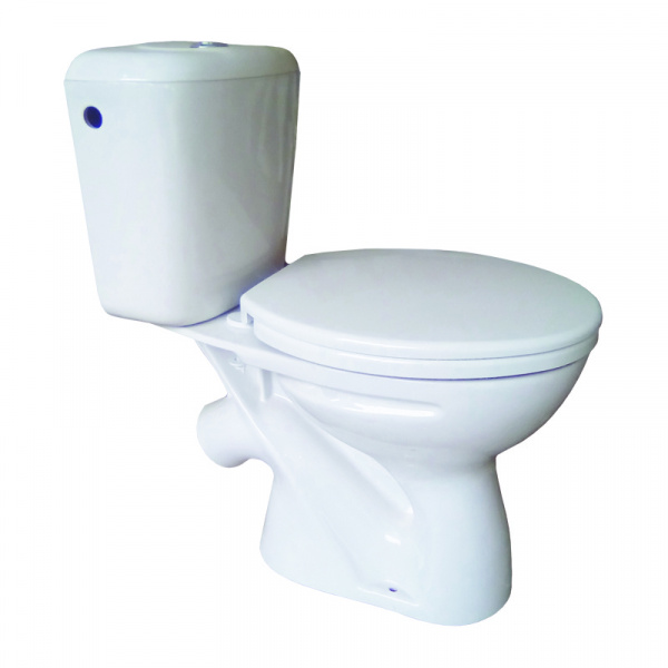  Унитаз-компакт "НЕО" в комплекте 2 -х режимная аматура косой выпуск сиденье микролифт (Rosa)