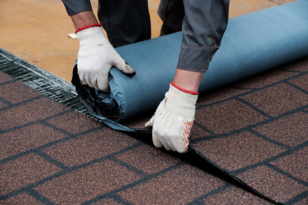 Рулонная черепица КИРПИЧНАЯ КЛАДКА (КОРИЧНЕВАЯ)