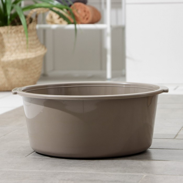 Таз круглый хозяйственный, 8 л, цвет МИКС/4330161