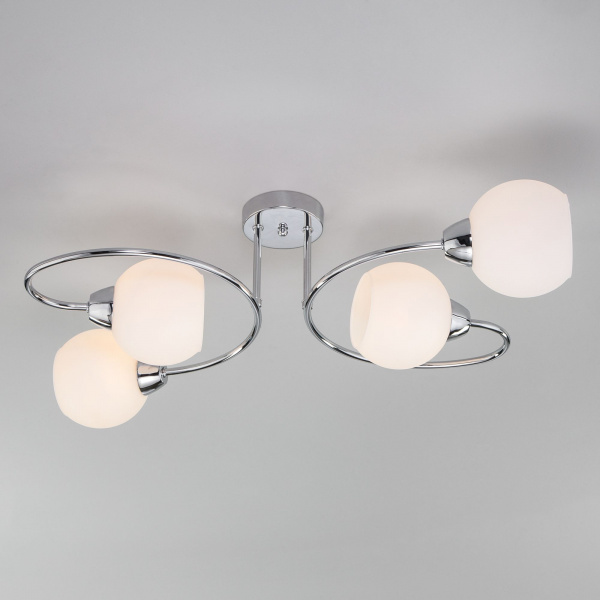 Потолочная люстра с плафонами Eurosvet 30136/4 хром