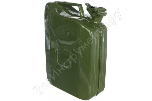 Канистра стальная. 10л. Предназначение: для транспортировки и хранения горючего и масел