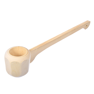 Ковш - черпак  гранёный 0,25 л. с горизонтальной ручкой, липа, "Банные штучки" /30041