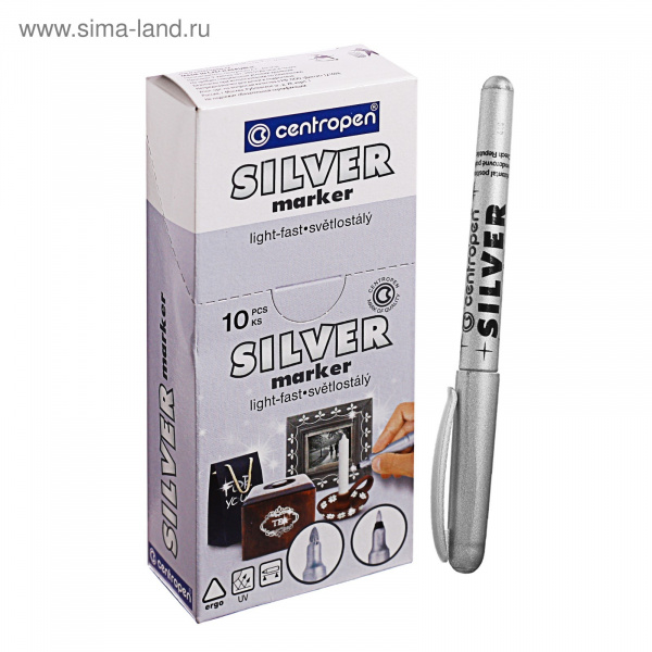 Маркер перманентный серебряный CENTROPEN