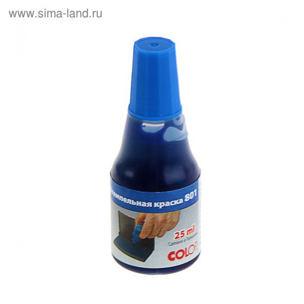 Штемпельная краска Colop 801/25, 25 мл, синяя/1266871