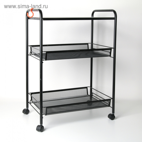 Этажерка «Ладья 33КС», 3 яруса, 45×30×65 см, цвет чёрный/4822560