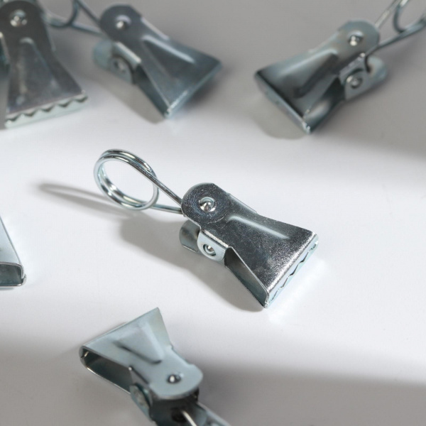 Зажим для штор, 35 × 15 мм, цвет серебряный /7123375