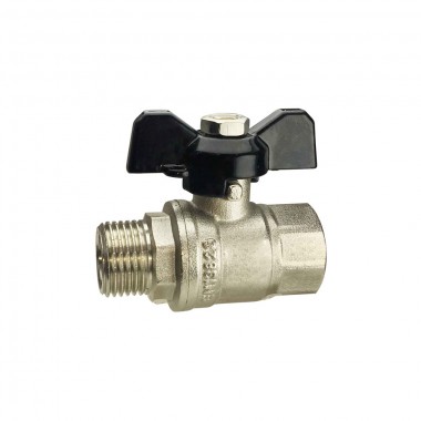 Кран ник.шаровый REMSAN ДУ-15 Ш/Г ручка бабочка/448488