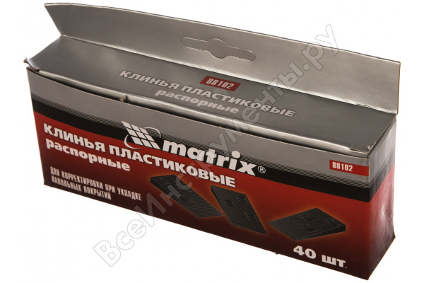 Клинья пластиковые распорные для корректировки при укладке напольных покрытий, 40 шт/88102