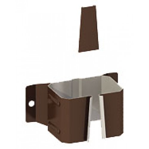 Держатель трубы на дерево 76*102 корич RAL8017