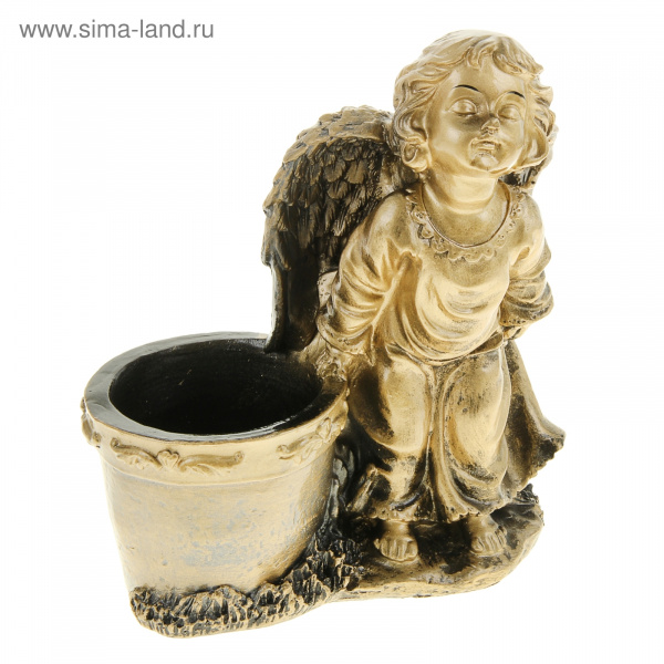 Кашпо "Целующий ангел" бронза 986226