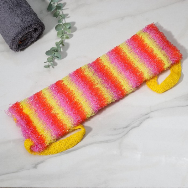 Мочалка для тела «Радуга», 12×45 см, МИКС /1847141