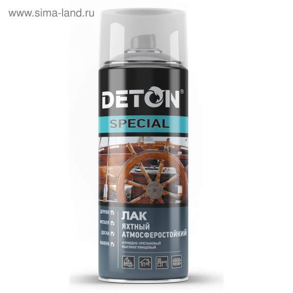 Лак DETON SPECIAL яхтный универсальный шелковисто-матовый аэрозоль 520мл/5512471