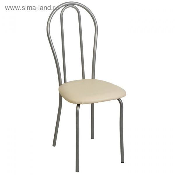 Стул "Венский 2" серебристый металлик/молочный/3538954