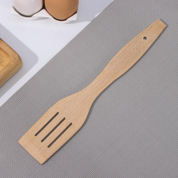 Лопатка с прорезями, 28 см, бук/6758198