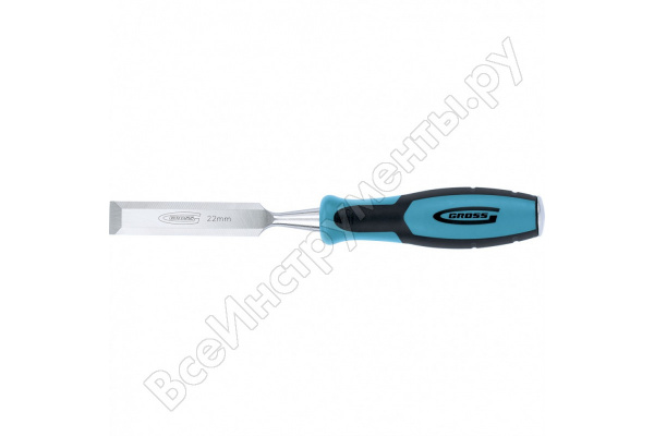 Долото-стамеска PIRANHA, 22 мм, двухкомпонентная эргономичная рукоятка/25011