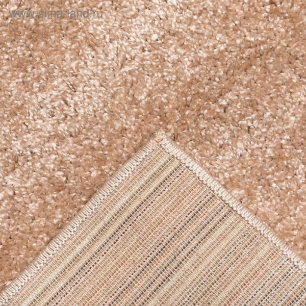 Ковёр Фризе «Шегги», цвет светло-кофейный, 80х150 см/3667235