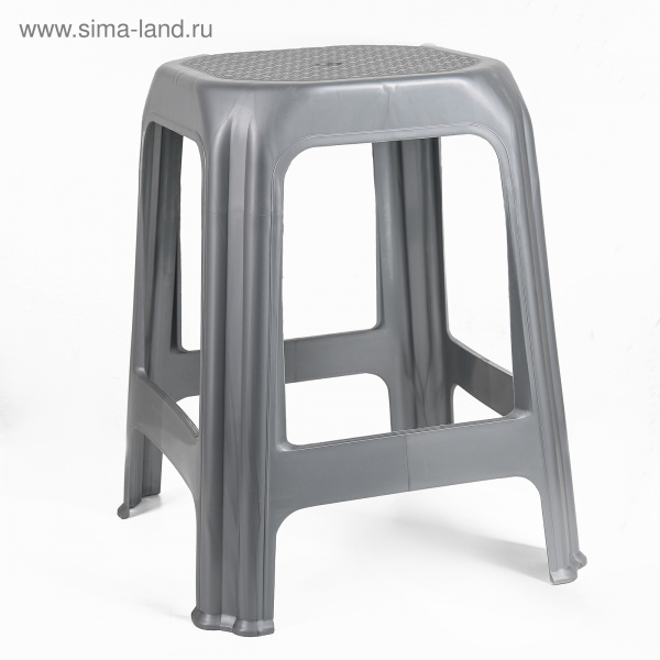 Стул табурет серебристый металлик М1369 /696663