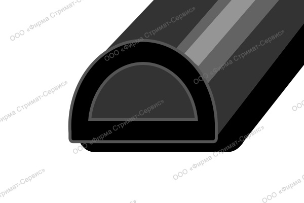 Уплотнитель самоклеящ. Apecs D-12*10-BL 1м/п (50 м)